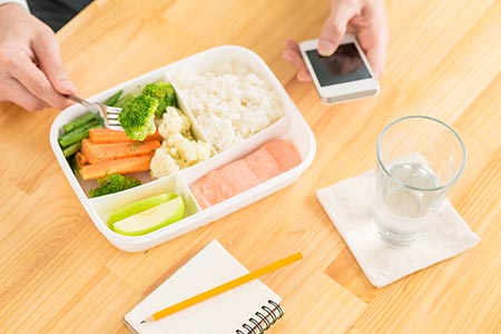 Salmon and Cauliflower Rice Bento Lunch
