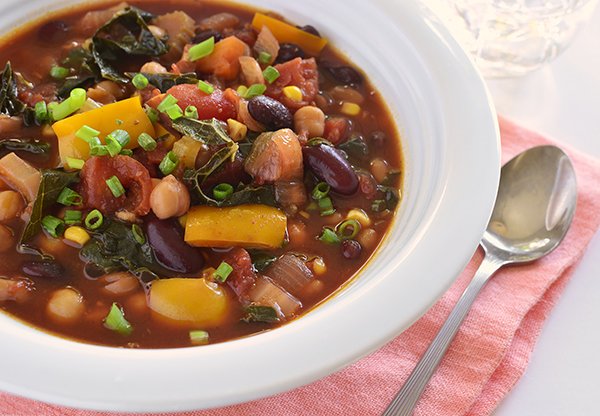 Spiced Vegetarian Chili with Sweet Potatoes
